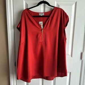 NWT- Woman’s JM Collection rusty red blouse